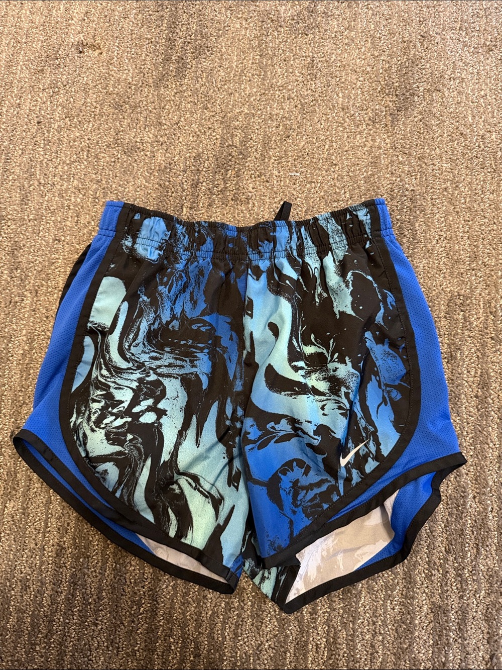 Nike Blue Marble Athletic Shorts